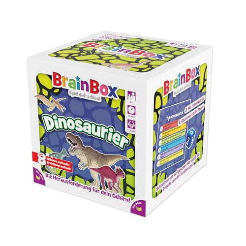 Brain Box 2094938 Dinosaurier, Lernspiel, Gedächtnisspiel, Quizspiel für Erwachsene und Kinder ab 8 Jahren von Brain Box