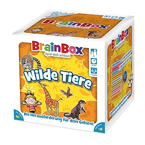 Brain Box 94902 Wilde Tiere, Lernspiel, Quizspiel für Kinder ab 8 Jahren von Brain Box