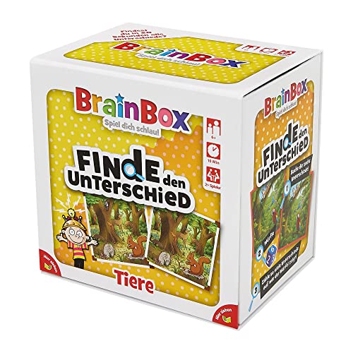 Brain Box 2094917, Finde den Unterschied, Tiere, Lernspiel, Gedächtnisspiel, Suchspiel für Kinder ab 6 Jahren von Brain Box