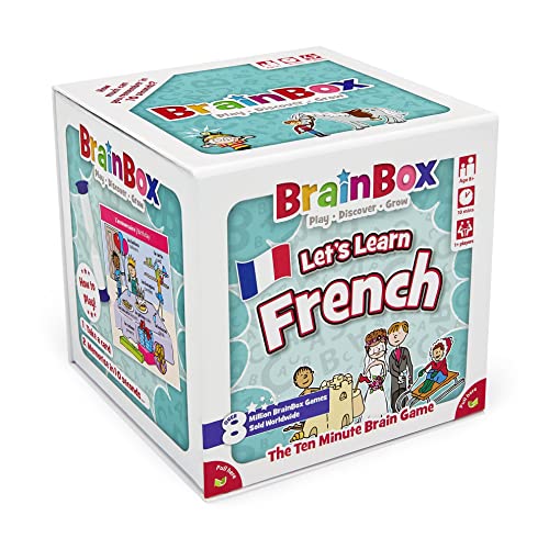 Brainbox Let's Learn French (2022), Card Game, Ages 8+, 1+ Players, 10+ Minutes Playing Time von Brain Box
