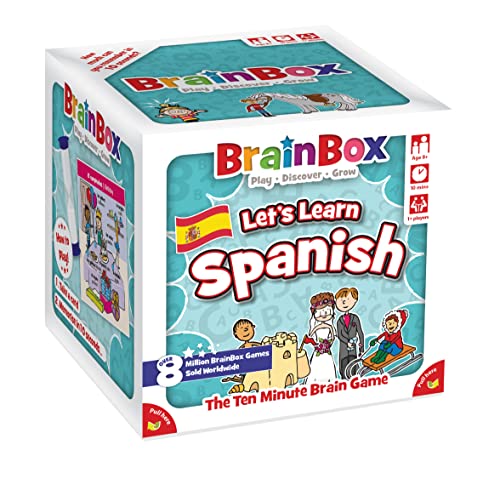 Brainbox Let's Learn Spanish (Refresh 2022) Card Game Ages 8+ 1+ Players 10 Minutes Playing Time, GREG124457 von Brain Box