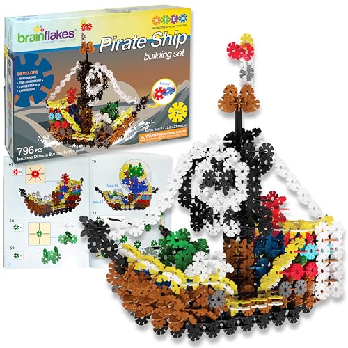 Brain Flakes Pirate Ship Building Set with Detailed Step by Step Instructions Booklet - 796 Pieces Brain Flakes Pirate Ship Building Set with Detailed Step by Step Instructions Booklet - 796 Pieces von Brain Flakes