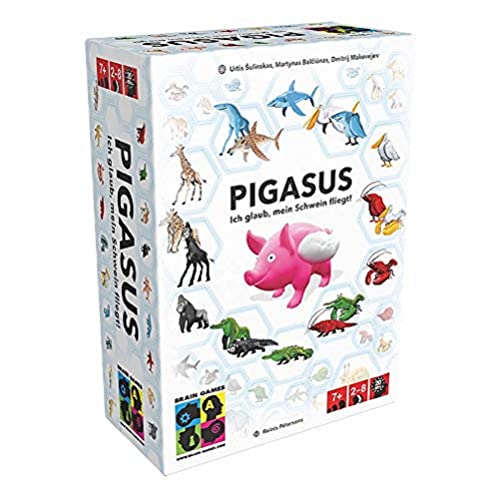 Brain Games | Pigasus | Familienspiel | Kartenspiel | 2-8 Spieler | Ab 7+ Jahren | 20+ Minuten | Deutsch von Asmodee