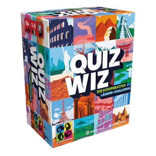 Brain Games, QuizWiz: Die kooperative Länder-Challenge, Familienspiel, Kartenspiel, 1-5 Spieler, ab 10+ Jahren, 20 Minute, Deutsch Brain Games, QuizWiz: Die kooperative Länder-Challenge, Familienspiel, Kartenspiel, 1-5 Spieler, ab 10+ Jahren, 20 Minute, Deutsch von COXZD