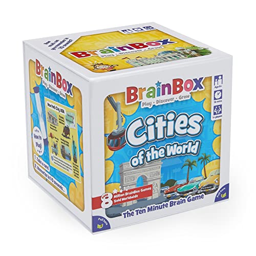 Brainbox Cities (Refresh 2022) , Card Game , Ages 8+ , 1+ Players , 10 Minutes Playing Time (GREG124444) von Brain Box