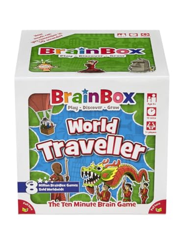 Brainbox World Traveller (Refresh 2022) Card Game Ages 6+ 1+ Players 10 Minutes Playing Time, GREG124437 von Brain Box