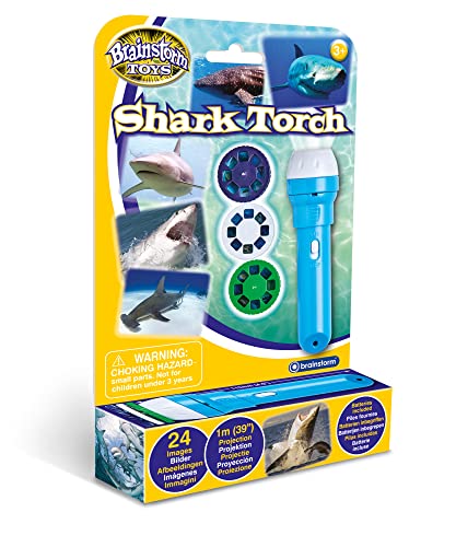 Brainstorm Toys Diashow Haie Spielzeug Taschenlampe Geschenke für Kinder ab 3 Jahre Dia Projektor 3 Bildscheiben Nachtlicht Geschichtenerzähler von Brainstorm Toys