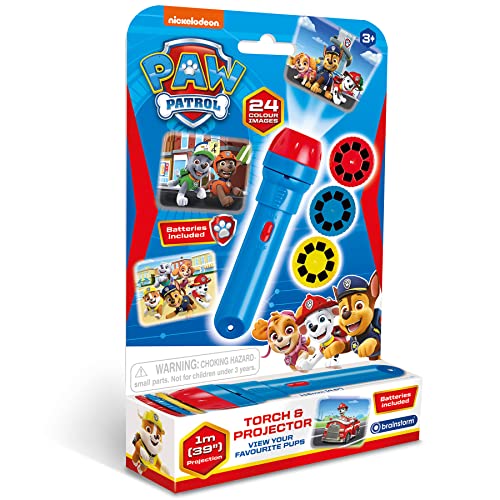 PAW PATROL Brainstorm Toys 362007 - Diashow, kleine Spielzeug Taschenlampe mit Dia Projektor, 3 Bildscheiben, LED Nachtlicht, Kino, Geschichtenerzähler, Geschenk für Mädchen und Jungen ab 3 Jahre PAW PATROL Brainstorm Toys 362007 - Diashow, kleine Spielzeug Taschenlampe mit Dia Projektor, 3 Bildscheiben, LED Nachtlicht, Kino, Geschichtenerzähler, Geschenk für Mädchen und Jungen ab 3 Jahre von Brainstorm Toys