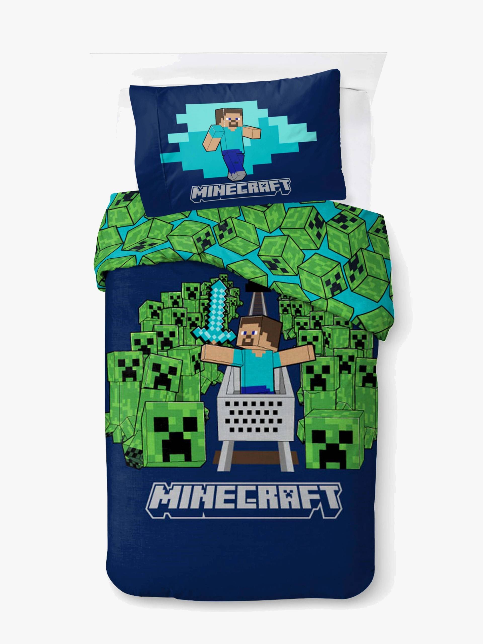 BrandMac Bettwäsche Minecraft Game Over Creepers 150 x 210 cm, Dunkelblau BrandMac Bettwäsche Minecraft Game Over Creepers 150 x 210 cm, Dunkelblau von BrandMac