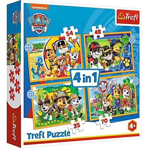 Brandsseller 4 in 1 Kinder Puzzle Set 4 x Puzzle mit Motiven im Stil von Paw Patrol von Brandsseller
