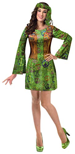 Brandsseller Damen/Herren Kostüm Verkleidung Fasching Karneval Party - (L/XL, Damen/Hippie 2) von Brandsseller