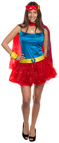 Brandsseller Damen Kostüm Superheldin Verkleidung Karneval Party Fasching Junggesellinnenabschied S/M von Brandsseller