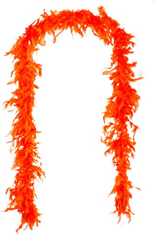 Brandsseller - Federboa Federschal Federstola Schal Karneval Fasching Burlesque Erwachsene Kostüme Zubehör ca. 1,80 m Orange von Brandsseller