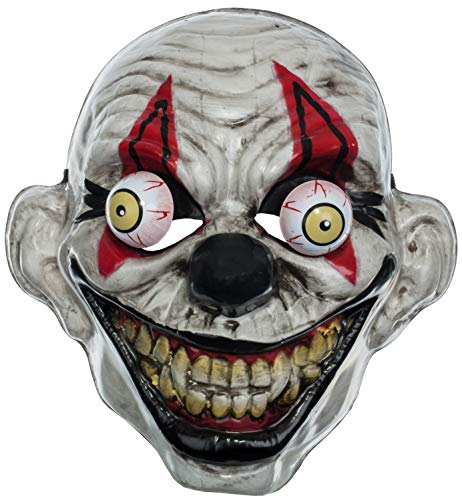 Brandsseller Halloween Maske Clown Horror Maske Karnevals Maske Verkleidung Wackelaugen von Brandsseller