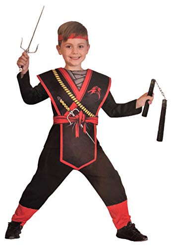 Brandsseller Jungen Kostüm Verkleidung Fasching Karneval Party - Motiv 2 Ninja M (7-10 Jahren) von Brandsseller