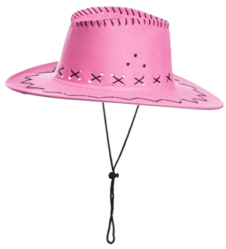 Brandsseller Karneval Kopfbeckung/Hut/Mütze Kostüm/Fasching/ - [ Motive: Cowboy] Damen/Herren Westernhut (Rosa) von Brandsseller