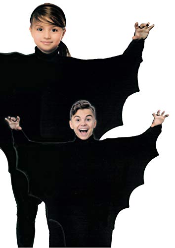 Brandsseller Kinder Fledermaus Umhang - Kostüm Vampir Halloween Karneval Verkleidung Schwarz Einheitsgröße von Brandsseller