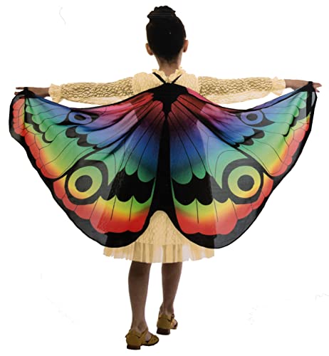 Brandsseller Kostüm Kinder Schmetterling Umhang Faschingskostüme Breite ca. 118 cm Halloween Karneval Verkleidung Einheitsgröße Motiv 3 von Brandsseller