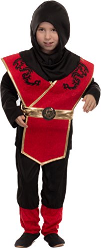 Brandsseller Ninja Kinder Kostüm Verkleidung Fasching Karneval Party 7-10 Jahre Größe M von Brandsseller