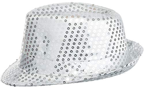 Brandsseller Paillettenhut Unisex Glitzerhut Partyhut Verkleidung Karneval Silvester - Silber Brandsseller Paillettenhut Unisex Glitzerhut Partyhut Verkleidung Karneval Silvester - Silber von Brandsseller
