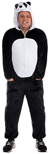 Brandsseller Panda Tierkostüm für Erwachsene Damen Herren Ganzkörperkostüm Jumpsuit Karnevall Fasching - L/XL von Brandsseller