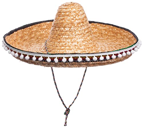 Brandsseller Sombrero Mexikohut ca. 55 cm Strohhut Partyhut Sonnenhut Strandhut mit Quasten Brandsseller Sombrero Mexikohut ca. 55 cm Strohhut Partyhut Sonnenhut Strandhut mit Quasten von Brandsseller