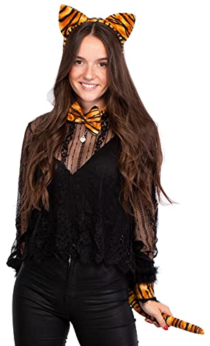 Brandsseller Tier Set Tiger Deluxe Haarreif Ohren Schwänzchen Fliege Armbänder mit Schleife Tiger Set Hell Brandsseller Tier Set Tiger Deluxe Haarreif Ohren Schwänzchen Fliege Armbänder mit Schleife Tiger Set Hell von Brandsseller