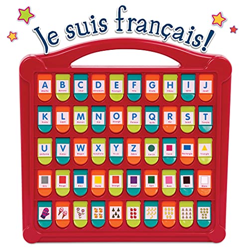 Battat Französisch Lernspiel Buchstaben, Wörter, Zahlen, Formen und Farben mit Bildern – Lernspielzeug für Kinder Früherziehung Spielzeug ab 3 Jahren von Battat