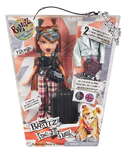 BRATZ Pretty 'N' Punk Modepuppe - Yasmin - Zwei Neuauflagen der beliebten Puppen mit kombinierbaren Outfits, einem anpassbaren Koffer und tollen Accessoires - für Kinder und Sammler ab 6 Jahren von Bratz