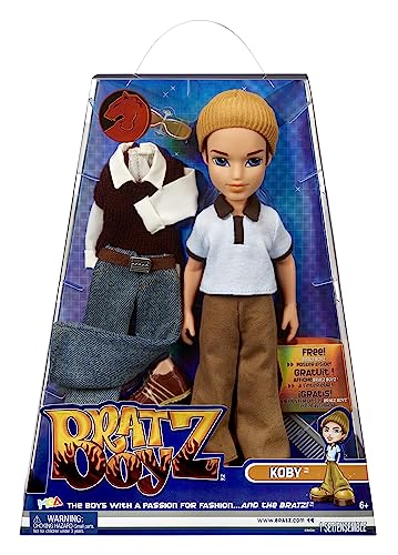 Bratz Original Modepuppe Koby - Boyz Series 3 - Jungen Puppe, 2 Outfits und Poster - Für Sammler und Kinder ab 6 Jahren von Bratz
