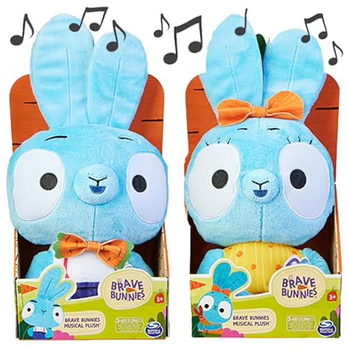 Brave Bunnies Interaktiver Feature Plüsch, mit Musik und Geräuscheffekten, ca. 35-38cm große Stofftierfiguren, Spielzeug für Kinder ab 3 Jahren, Zufallsauswahl, einzeln verkäuflich (nicht im Set) Brave Bunnies Interaktiver Feature Plüsch, mit Musik und Geräuscheffekten, ca. 35-38cm große Stofftierfiguren, Spielzeug für Kinder ab 3 Jahren, Zufallsauswahl, einzeln verkäuflich (nicht im Set) von Brave Bunnies