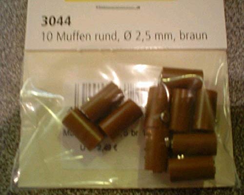 10 Muffen rund, braun von BRAWA