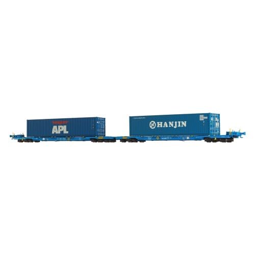 48110 H0 Containerwagen Sffggmrrss 36, AAE, Ep.VI 'APL/HANJIN' von Brawa