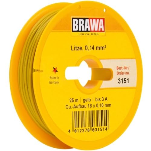 Abrollspule gelb 25m BRAWA 3151 von BRAWA