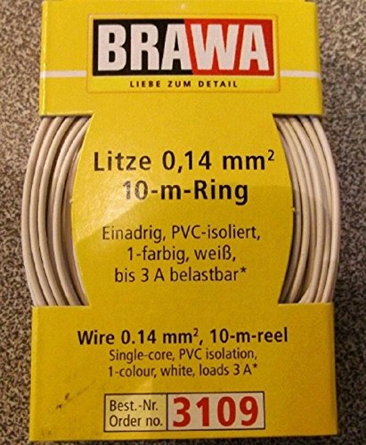 BRAWA 3109 Litze 0,14mm² 10m Ring weiß von BRAWA