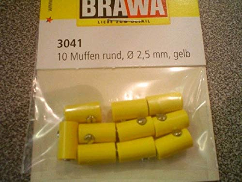 Brawa 3041 10 Muffen rund, gelb von BRAWA