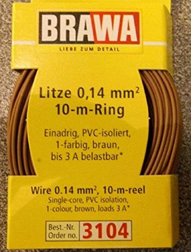 BRAWA 3104 Litze 0,14mm² 10m Ring braun von BRAWA