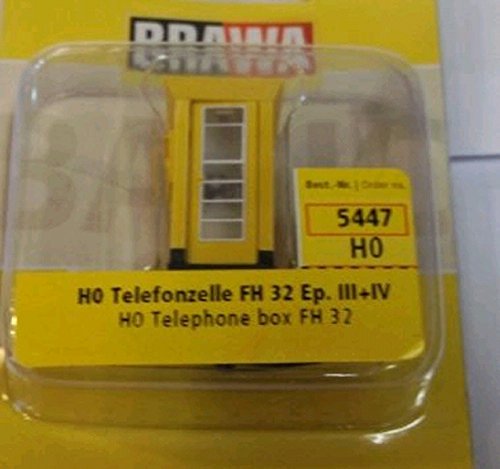 Brawa 5447 H0 Telefonzelle FH 32 Epoche III und IV beleuchtet von Brawa