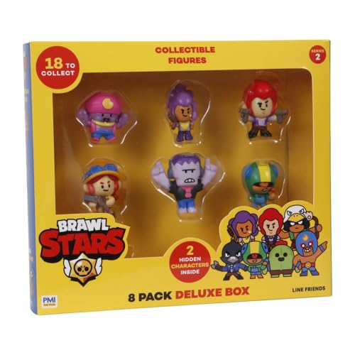 Brawl Stars Figuren 8er Pack Deluxe Geschenkverpackung inkl. 2 seltene, 4 cm von Brawl Stars