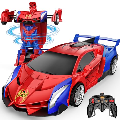 Braxel Ferngesteuertes Auto Transforming RC Spielzeug ab 3-12 Jahre, 2.4GHz Roboter Auto mit Fernbedienung, Ostergeschenk Geburtstagsgeschenk für Jungen & Mädchen, Outdoor Spielzeug für Kinder von Braxel