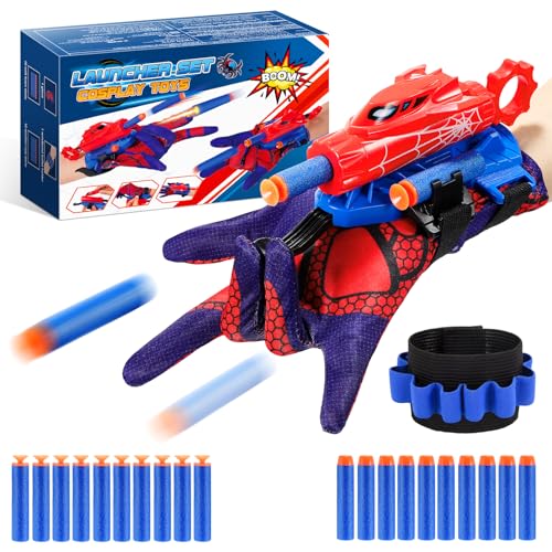Braxel Spielzeug ab 3 4 5 Jahre Junge, Netzwerfer Launcher Handschuhe Kinder Geburtstags Geschenk Junge 3 4 5 Jahre Kinderspielzeug ab 3-5 Jahre Outdoor Spielzeug Kleine Geschenke für Kinder von Braxel
