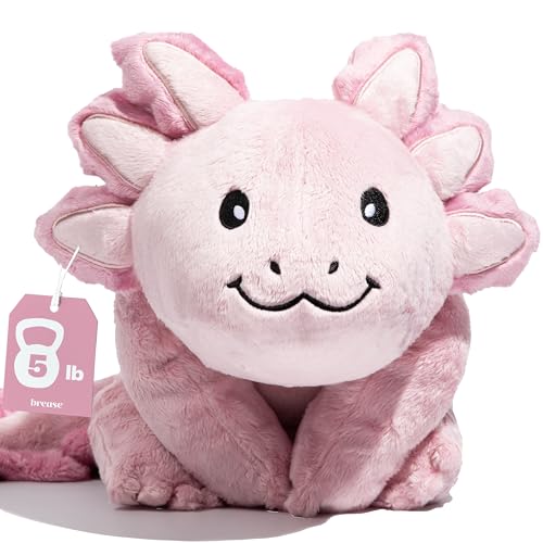 Weighted Stuffed Animal, 2,3 kg – Gewichtetes Plüsch-Axolotl für sanfte Umarmungen und ruhige Zeiten, kuscheliger Begleiter für Kinder & Erwachsene, ideales schweres Kuscheltier für alle Altersgruppen Weighted Stuffed Animal, 2,3 kg – Gewichtetes Plüsch-Axolotl für sanfte Umarmungen und ruhige Zeiten, kuscheliger Begleiter für Kinder & Erwachsene, ideales schweres Kuscheltier für alle Altersgruppen von Brease