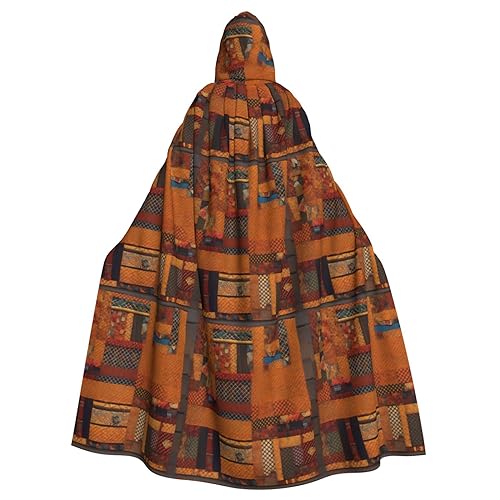 Breaux Kapuzenumhang aus afrikanischem Stoff mit Weihnachts-Patchwork, Halloween, Hexenumhang, Partydekoration für Erwachsene, afrikanische Textilien, Einheitsgröße von Breaux