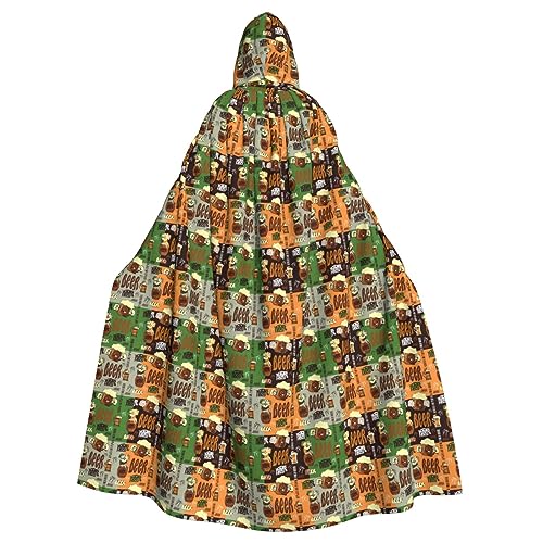 Wunderschöner Umhang mit Kapuze mit Kolibri-Blumendruck, für Weihnachten, Halloween, Hexenumhang, Partydekoration für Erwachsene, Bier, Einheitsgröße Wunderschöner Umhang mit Kapuze mit Kolibri-Blumendruck, für Weihnachten, Halloween, Hexenumhang, Partydekoration für Erwachsene, Bier, Einheitsgröße von Breaux