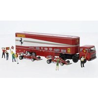 BREKINA 58575 1:87 / H0 1:87 Fiat 691 T Renntransport-SZ Set mit 2 Ferrari 312 T2 F1 und 5 Figuren 1977, Ferrari, BREKINA 58575 1:87 / H0 1:87 Fiat 691 T Renntransport-SZ Set mit 2 Ferrari 312 T2 F1 und 5 Figuren 1977, Ferrari, von Brekina