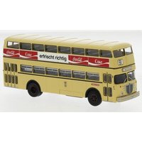 BREKINA 61260 1:87 / H0 Büssing D2U Doppeldecker 1960, BVG - braune Brause, von Brekina