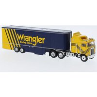 BREKINA 85737 1:87 / H0 Kenworth K 100 Aerodyne Renntransport-SZ 1980, Wrangler Racing, BREKINA 85737 1:87 / H0 Kenworth K 100 Aerodyne Renntransport-SZ 1980, Wrangler Racing, von Brekina