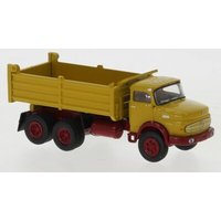 BREKINA 81152 1:87 / H0 Mercedes LAK 2624 Kipper dunkelgelb, dunkelrot, 1970, von Brekina