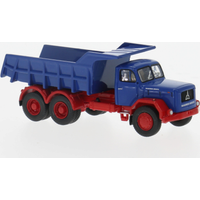 BREKINA 83303 1:87 Magirus Jupiter Kipper blau/rot 1960 von Brekina