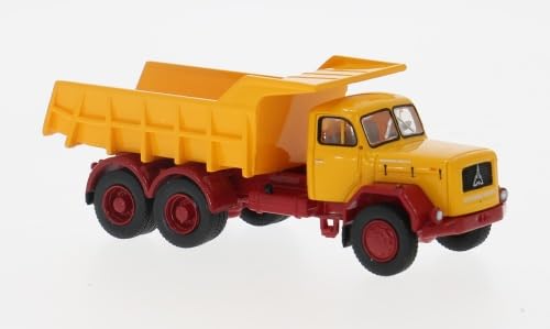 Brekina 83300, Magirus Jupiter Kipper, dunkelgelb/dunkelr, Auto Modell 1:87 (H0) von Brekina